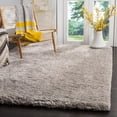 thumbnail image 1 of SAFAVIEH Express Juan Solid Plush Polyester Shag Area Rug, Silver, 5' x 8', 1 of 7
