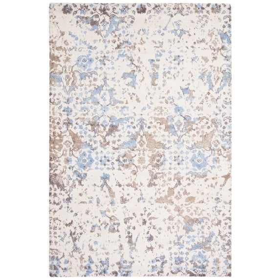 SAFAVIEH Expression Charlene Abstract Area Rug, Ivory/Blue, 4' x 6'