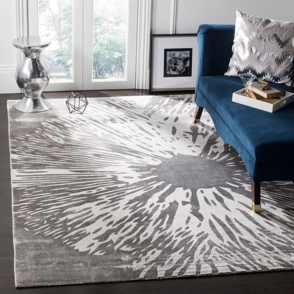 SAFAVIEH Expression Jacques Abstract Area Rug, Dark Grey, 6' x 9'