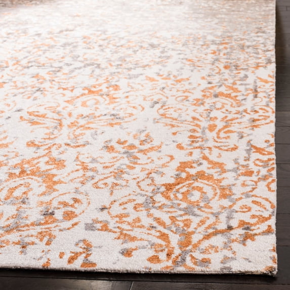 SAFAVIEH Expression Kliment Abstract Area Rug, Ivory/Rust, 4' x 6'
