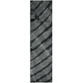 thumbnail image 1 of SAFAVIEH Expression Shag Abstract Striped Wool Runner Rug, Grey, 2'3" x 8', 1 of 6