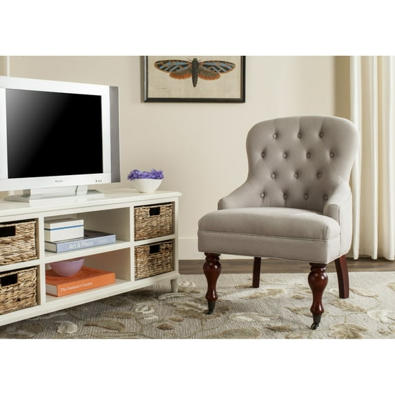 SAFAVIEH Falcon Tufted Arm Chair Taupe