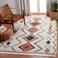 thumbnail image 1 of Safavieh Farmhouse Beulah Tribal Polyester Area Rug, Ivory/Gold, 2'7" x 5', 1 of 10