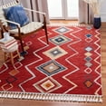 thumbnail image 1 of Safavieh Farmhouse Beulah Tribal Polyester Area Rug, Red/Gold, 6'7" x 6'7" Square, 1 of 10