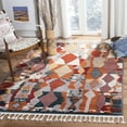 thumbnail image 1 of Safavieh Farmhouse Cadence Abstract Area Rug, Orange/Navy, 4' x 5'4", 1 of 11