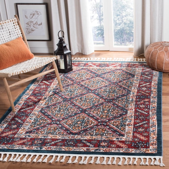 Safavieh Farmhouse Flanagan Southwestern Area Rug, Ivory/Navy, 2'1" x 3'