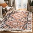 thumbnail image 1 of Safavieh Farmhouse Flannery Southwestern Area Rug, Ivory/Navy, 6'3" x 6'3" Square, 1 of 10