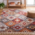 thumbnail image 1 of Safavieh Farmhouse Marais Geometric Area Rug, Gray/Red, 4' x 5'4", 1 of 11