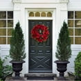 thumbnail image 1 of SAFAVIEH Faux 24 Inch Amaryllis & Magnolia Leaf Wreath, Red/Green, 1 of 6
