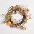 thumbnail image 1 of SAFAVIEH Faux 24 Inch Oak Leak Wreath W/ Pumpkins, Multi, 1 of 6