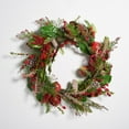 thumbnail image 1 of SAFAVIEH Faux 30 Inch Myrtle Led Wreath W/ Red Bells, Green/Red, 1 of 7