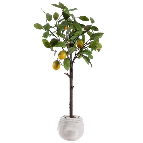 SAFAVIEH Faux 35 Inch Lemon Potted Tree, White