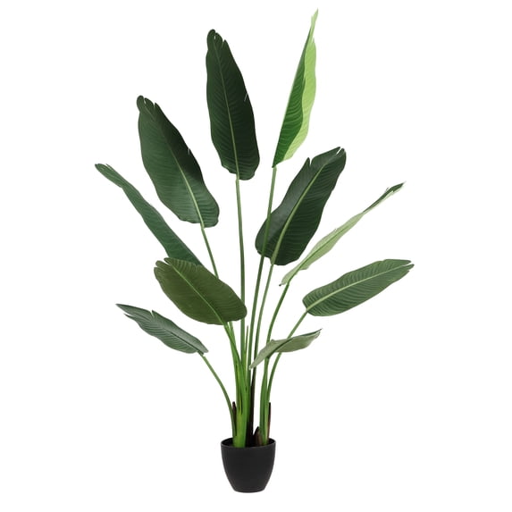 SAFAVIEH Faux Banana 63" Potted Leaves, Green