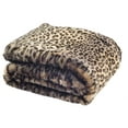 thumbnail image 1 of SAFAVIEH Faux Black Leopard Fur Throw, 50" x 60", Leopard, 1 of 2