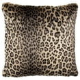 thumbnail image 1 of SAFAVIEH Faux Black Leopard Plush Fur Pillow, Leopard, 1 of 3