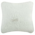 thumbnail image 1 of SAFAVIEH Faux Chinchilla Solid Plush Fur Pillow, Snow White, 1 of 3