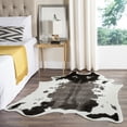 thumbnail image 1 of Safavieh Faux Cow Hide Bruce Abstract Area Rug, Dark Gray, 5' x 6'7", 1 of 8