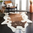 thumbnail image 1 of Safavieh Faux Cow Hide Dahila Novelty Area Rug, Ivory/Dark Brown, 3' x 5', 1 of 12