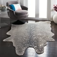 thumbnail image 1 of Safavieh Faux Cow Hide Daley Novelty Area Rug, Dark Gray/Silver, 4' x 5', 1 of 11