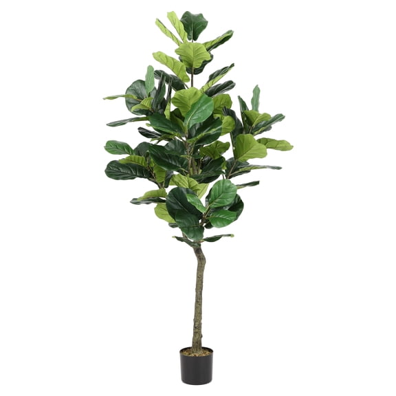 SAFAVIEH Faux Fiddle Leaf Fig 50" Potted Tree, Green