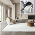 thumbnail image 1 of SAFAVIEH Faux Fur Raphael Solid Machine Washable Area Rug, Ivory, 3' x 5', 1 of 13