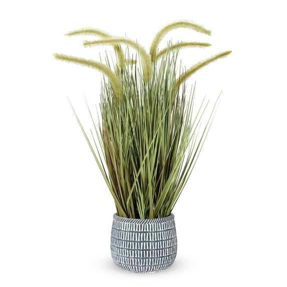 SAFAVIEH Faux Grass 21" Potted Plant, Green