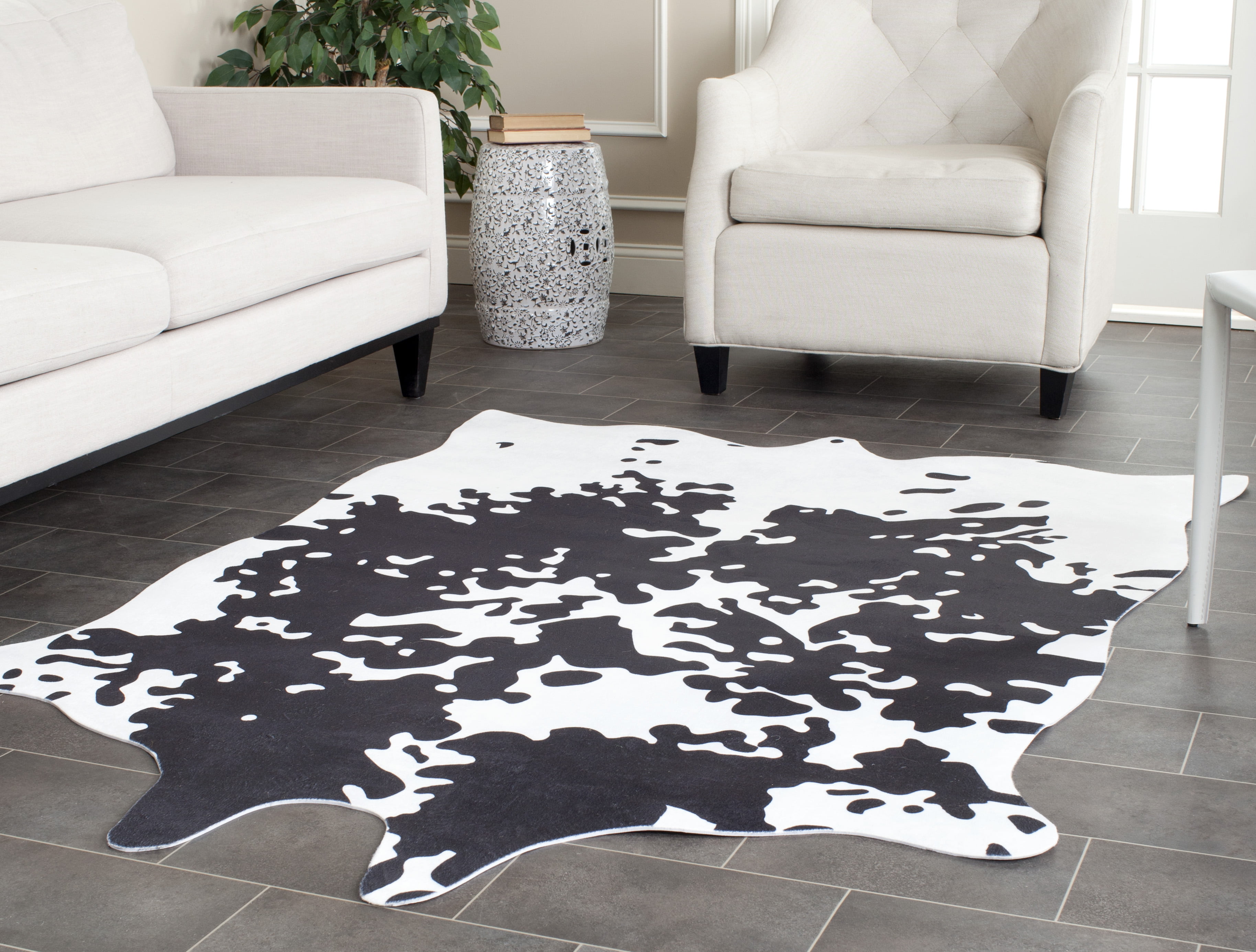 Safavieh Faux Hide Annabelle Cow Polyester Area Rug Brindle 5 X 6 Com