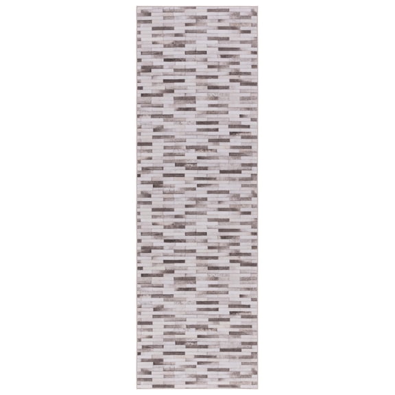 SAFAVIEH Faux Hide Craig Modern Runner Rug, Beige/Brown, 2'6" x 8'