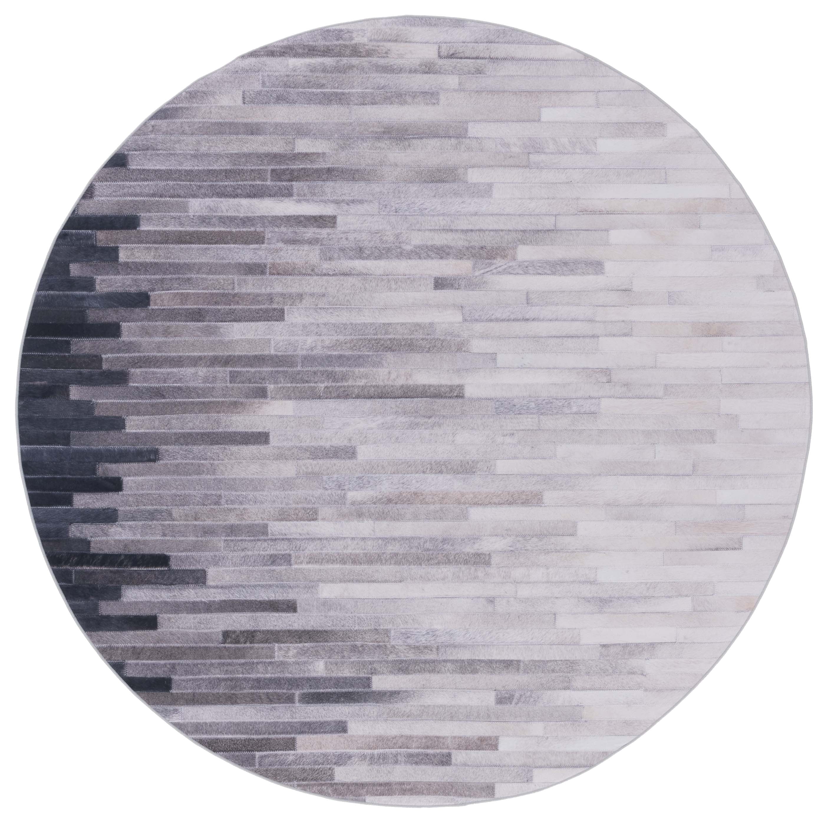 Round Hide Rugs SAFAVIEH Faux Hide Crispin Modern Area Rug, Ivory/Grey, 6' x 6' Round ...