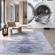 SAFAVIEH Faux Hide Cromwell Modern Area Rug, Light Grey/Grey, 5' x 8'