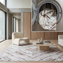 SAFAVIEH Faux Hide Curtis Diamond Area Rug, Beige/Brown, 5' x 8'