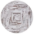 thumbnail image 1 of SAFAVIEH Faux Hide Curtis Diamond Area Rug, Beige/Brown, 6' x 6' Round, 1 of 8