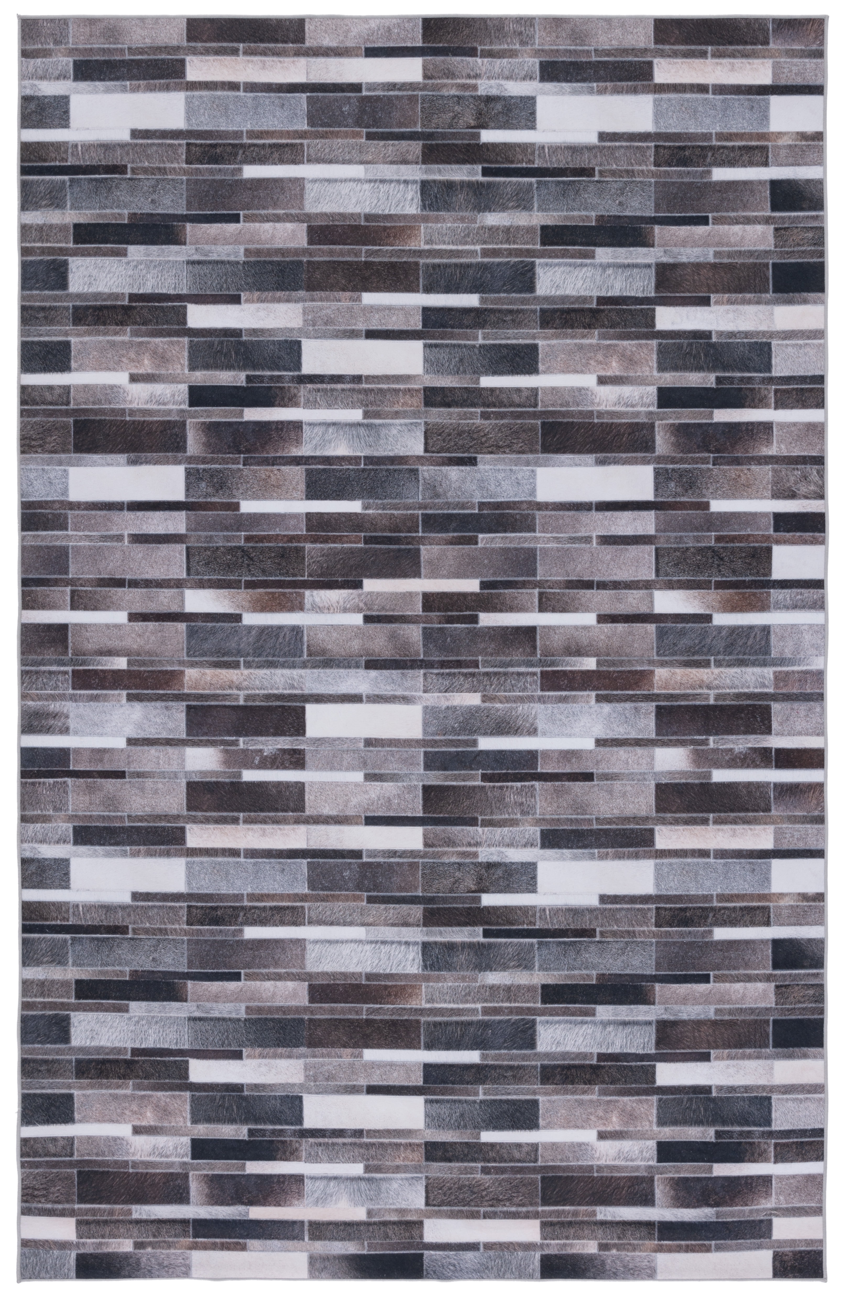Ivory Faux Fur Rectangular Hand-knotted Rug, 3' x 5'