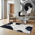 thumbnail image 1 of SAFAVIEH Faux Hide Cynthia Novelty Machine Washable Area Rug, Ivory/Dark Blue, 6' x 9', 1 of 12