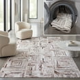 thumbnail image 1 of SAFAVIEH Faux Hide Cyrus Geometric Area Rug, Beige/Brown, 6' x 6' Square, 1 of 12