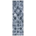 thumbnail image 1 of SAFAVIEH Faux Hide Dacre Diamond Runner Rug, Grey/Dark Grey, 2'6" x 8', 1 of 8