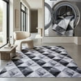 thumbnail image 1 of SAFAVIEH Faux Hide Daffodil Diamond Area Rug, Light Grey/Dark Grey, 6' x 6' Square, 1 of 12