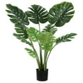 thumbnail image 1 of SAFAVIEH Faux Monstera 43" Potted Tree, Green, 1 of 5