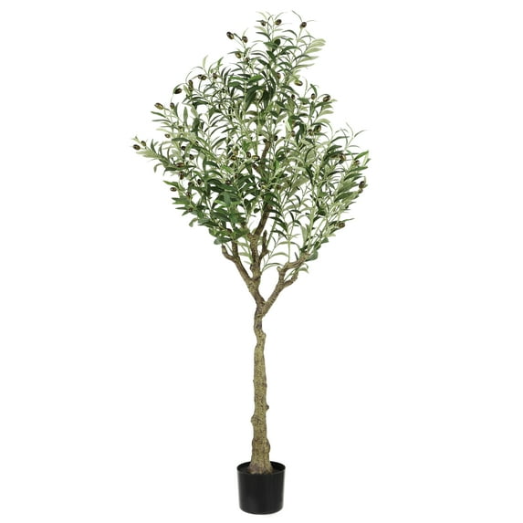 SAFAVIEH Faux Olive 60" Potted Tree, Green
