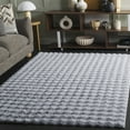 thumbnail image 1 of Safavieh Faux Rabbit Bubble Selina Solid Machine Washable Area Rug, Gray, 6' x 6' Square, 1 of 12