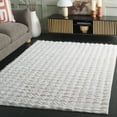 thumbnail image 1 of Safavieh Faux Rabbit Bubble Selina Solid Machine Washable Area Rug, Ivory, 5' x 7', 1 of 12