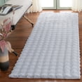 thumbnail image 1 of Safavieh Faux Rabbit Bubble Selina Solid Machine Washable Runner Rug, Gray, 2'6" x 8', 1 of 11
