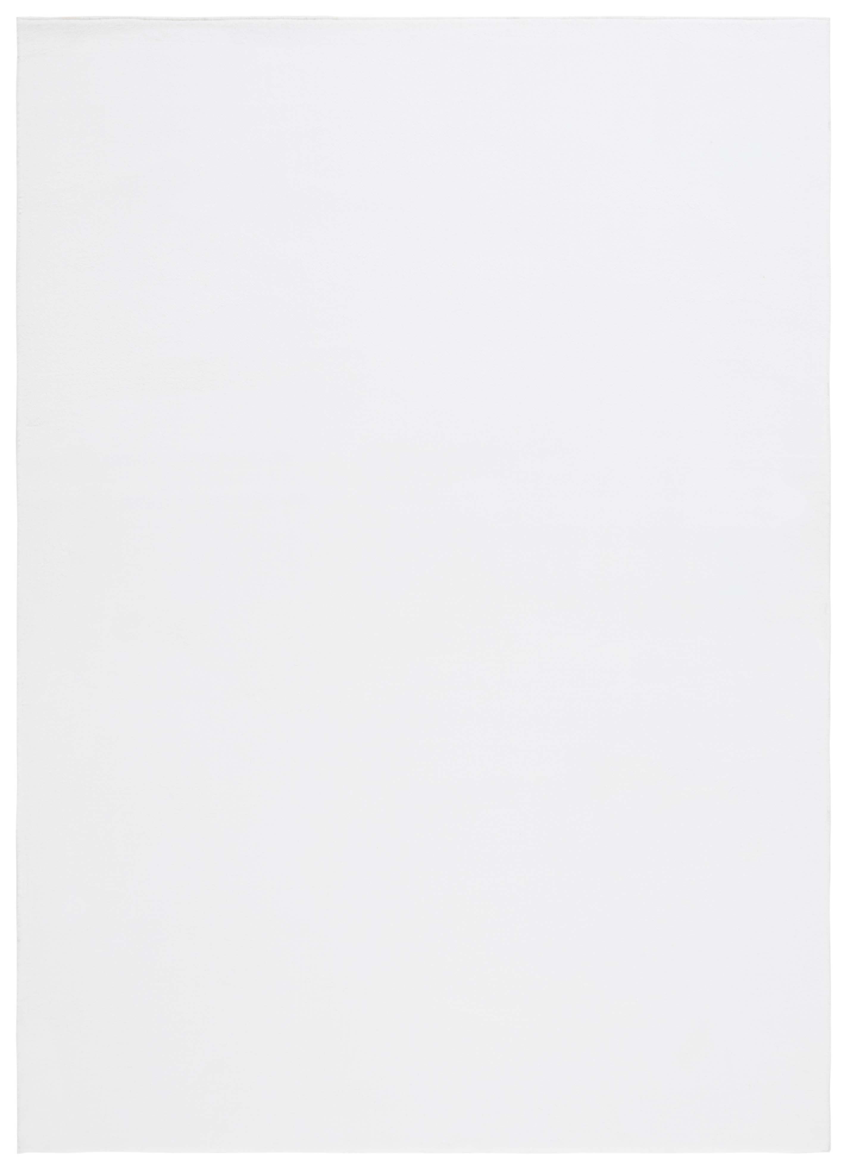 SAFAVIEH Faux Rabbit Fur Daven Solid Area Rug, Ivory, 8' x 10 ...