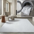 thumbnail image 1 of SAFAVIEH Faux Rabbit Fur Daven Solid Area Rug, Silver, 8' x 10', 1 of 14
