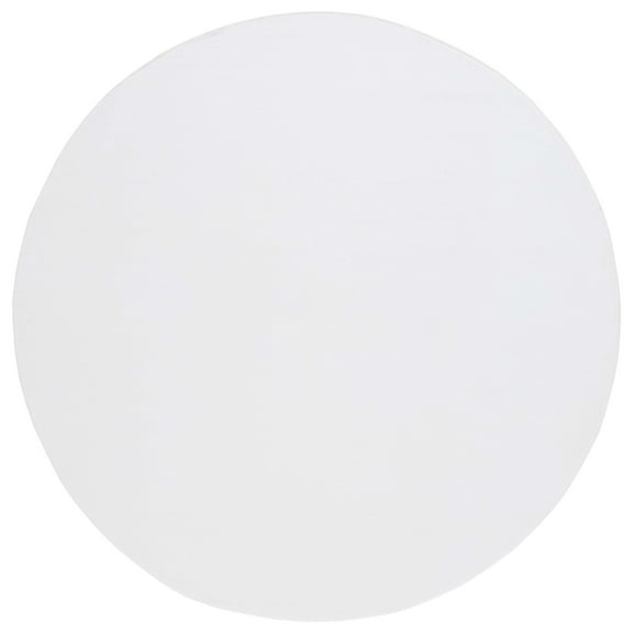 SAFAVIEH Faux Rabbit Fur Daven Solid Polyester Machine Washable Area Rug, Ivory, 8' x 8' Round
