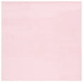 thumbnail image 1 of SAFAVIEH Faux Rabbit Fur Daven Solid Polyester Machine Washable Area Rug, Pink, 6' x 6' Square, 1 of 9
