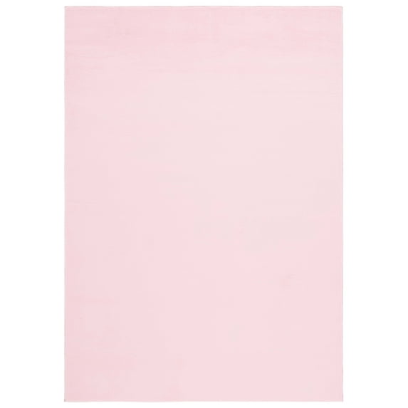 SAFAVIEH Faux Rabbit Fur Daven Solid Polyester Machine Washable Area Rug, Pink, 8' x 10'