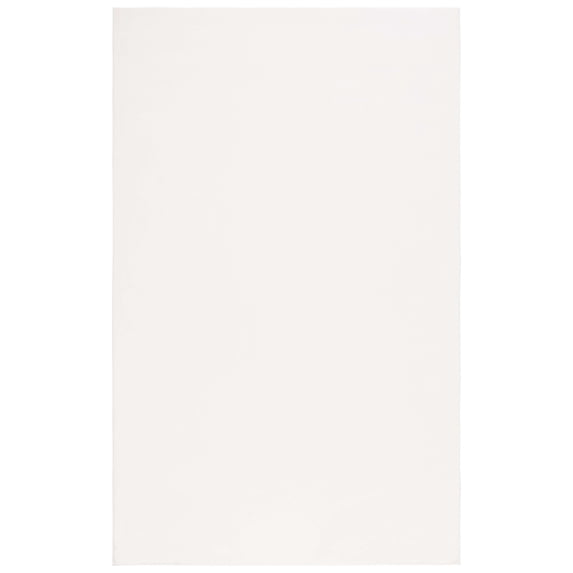 SAFAVIEH Faux Rabbit Fur Daven Solid Runner Rug, Ivory, 2'3" x 8'