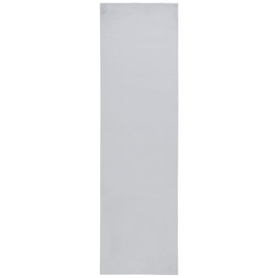 SAFAVIEH Faux Rabbit Fur Daven Solid Runner Rug, Silver, 2'3" x 8'