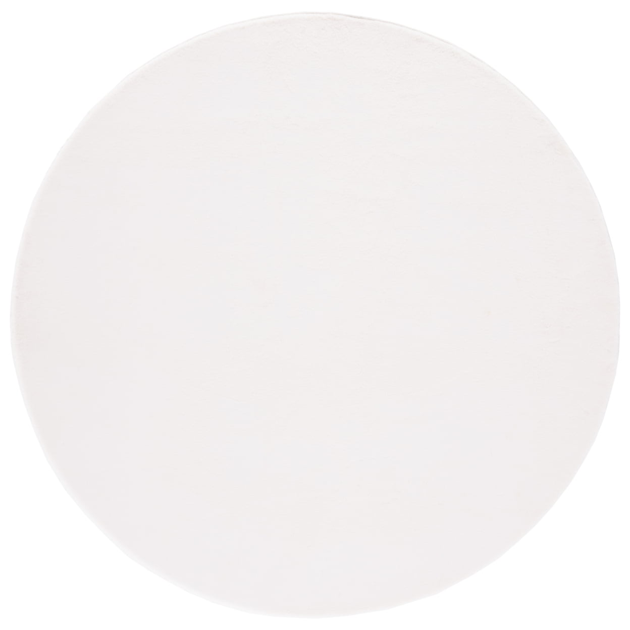 SAFAVIEH Faux Rabbit Fur David Solid Area Rug, Off White, 8' x 10'
